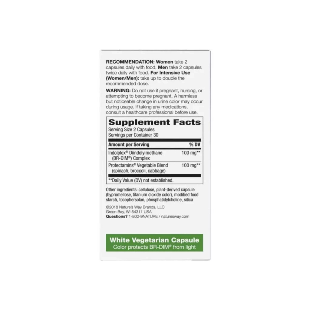 Вітамінно-мінеральний комплекс Nature's Way Метаболізм естрогенів, DIM-plus, Estrogen Metabolism, 60 вегетаріанс (NWY-14810) - изображение 2