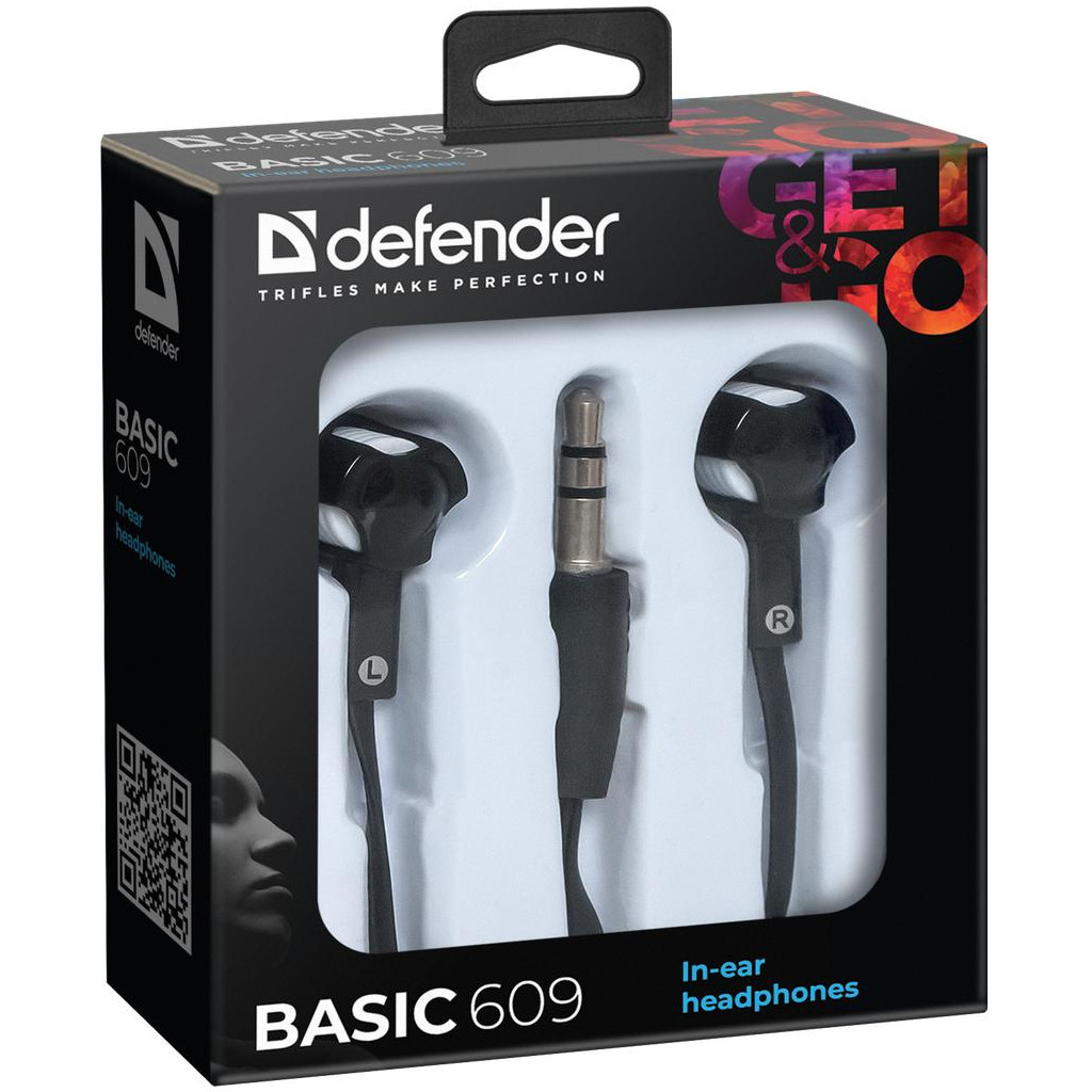 Навушники Defender Basic 609 Black-White (63609) - зображення 2