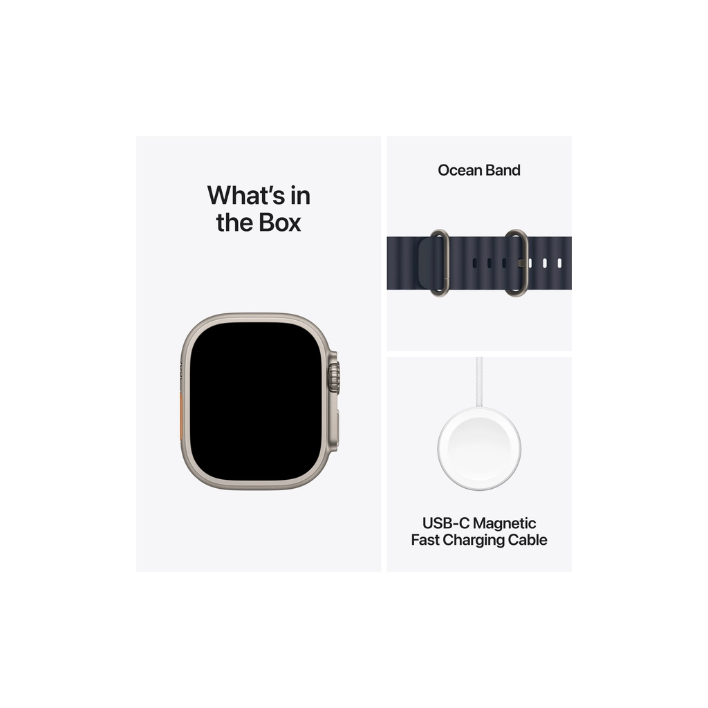 Смарт-годинник Apple Watch Ultra 2 2024 GPS + Cellular 49mm Natural Titanium Case with Navy Ocean Band (MX4D3UL/A) - зображення 9
