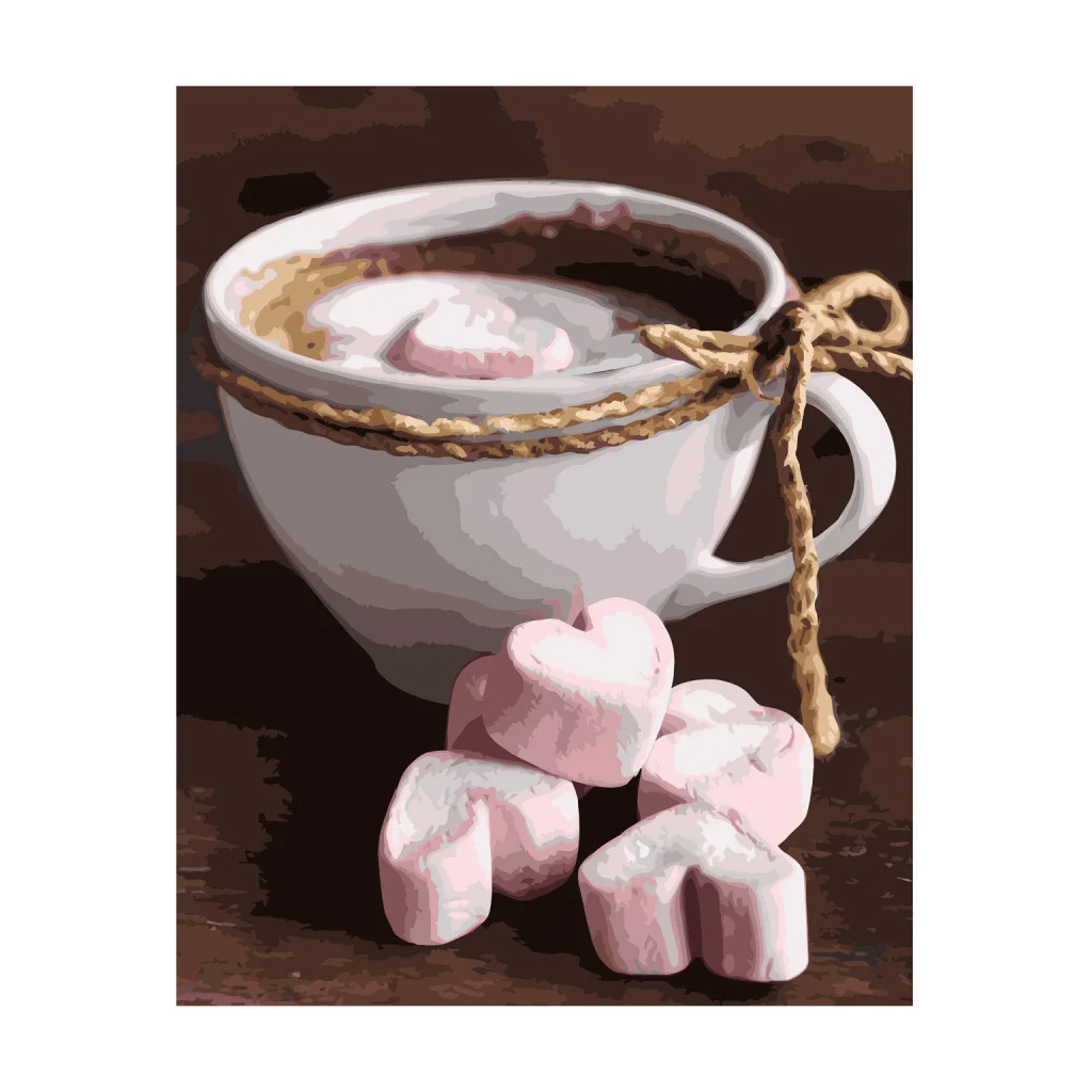 Картина по номерам Strateg Кава з маршмелоу 40х50 см (VA-2833) - зображення 1