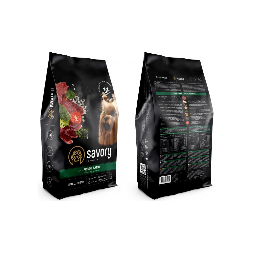 Сухий корм для собак Savory Small Breeds rich in Fresh Lamb 8 кг (4820232630334) - зображення 2