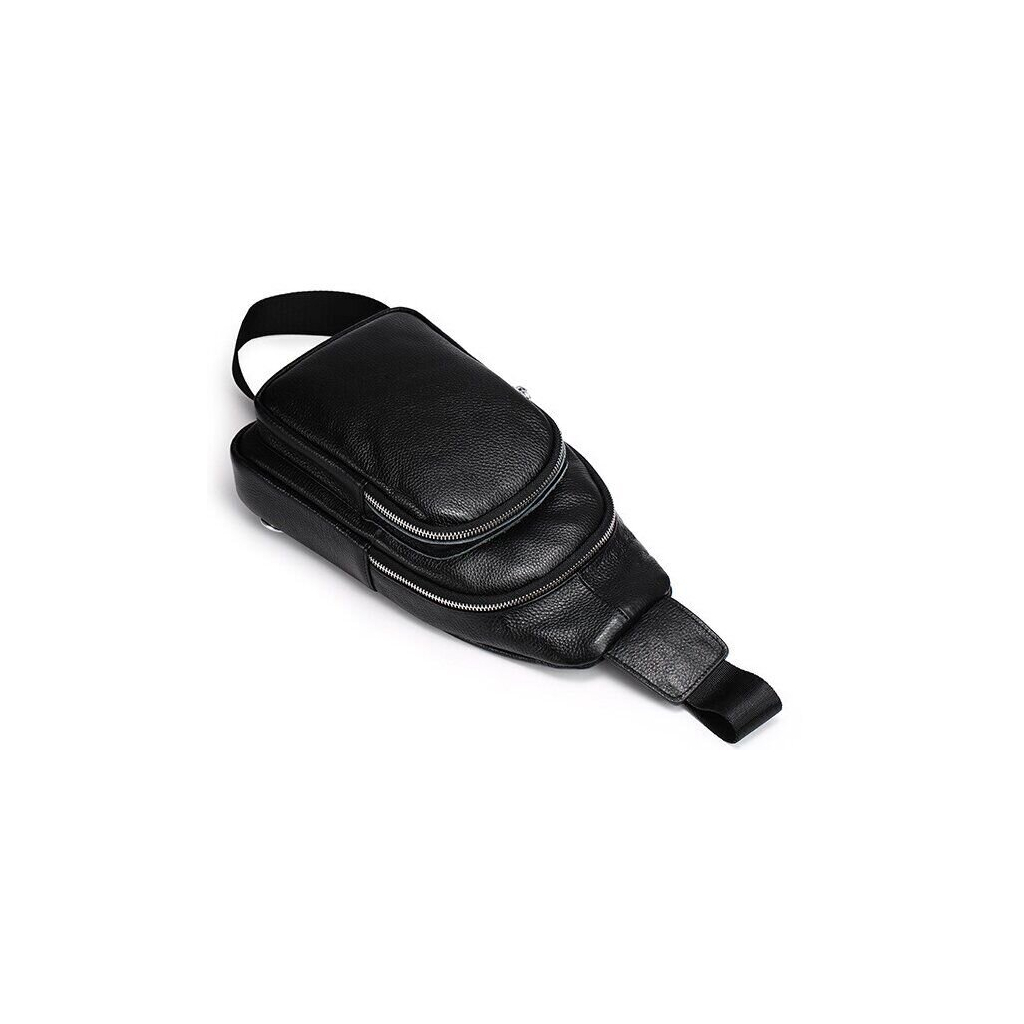 Сумка Vintage З зернистої шкіри через плече Чорна (20242) - зображення 7