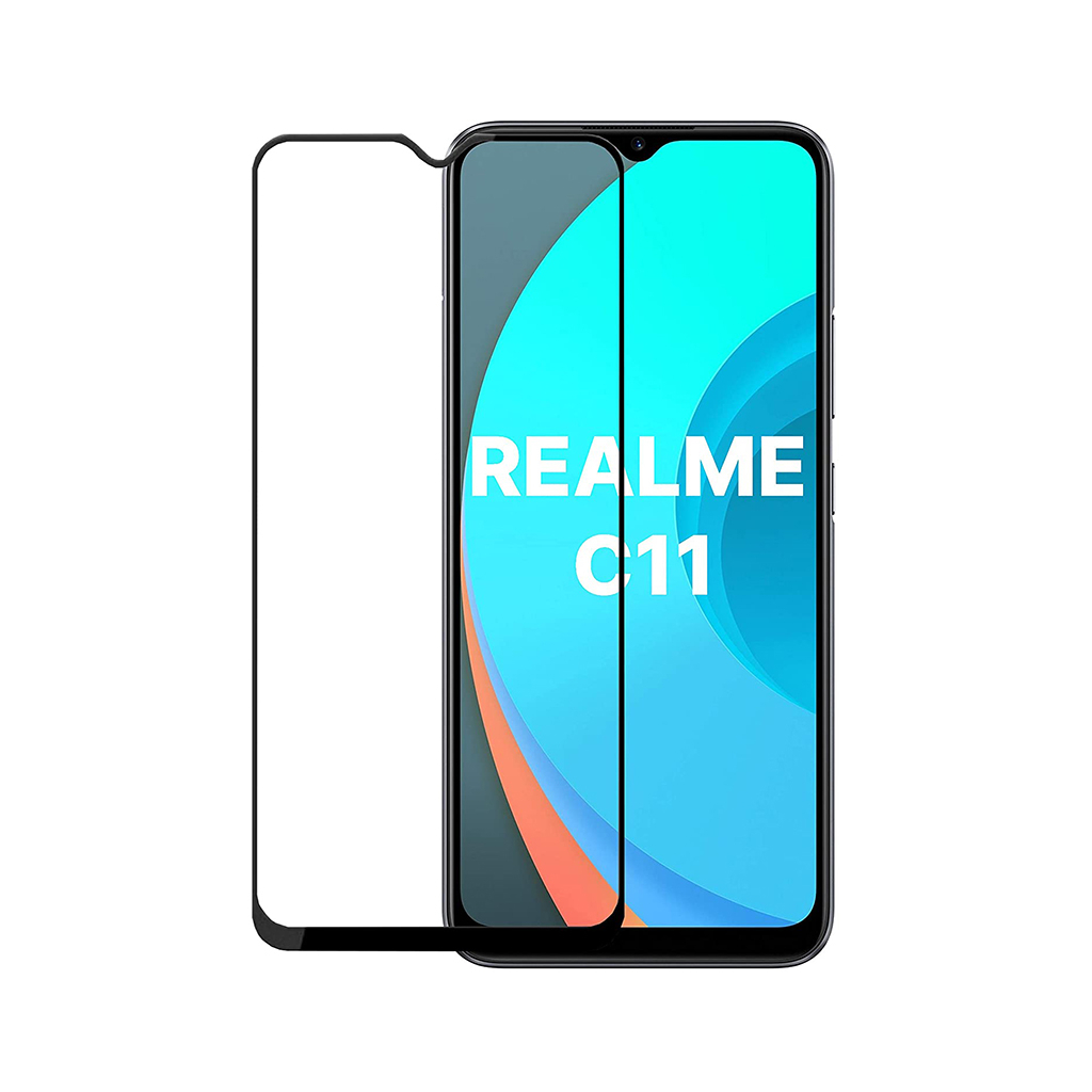 Скло захисне PowerPlant Full screen Realme C11, Black (GL609260) - зображення 1
