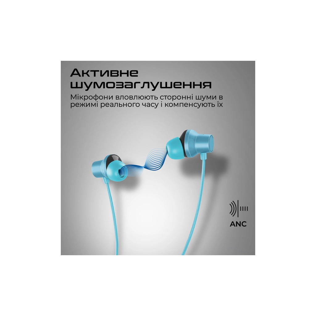 Навушники Promate ANC Velcon Blue (velcon.blue) - зображення 3