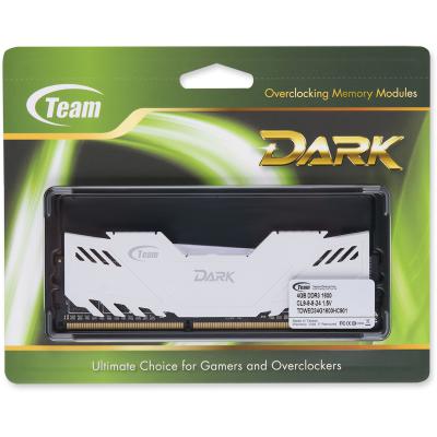 Модуль пам'яті для комп'ютера DDR3 4GB 1600 MHz Dark Series White Team (TDWED34G1600HC901) - зображення 3