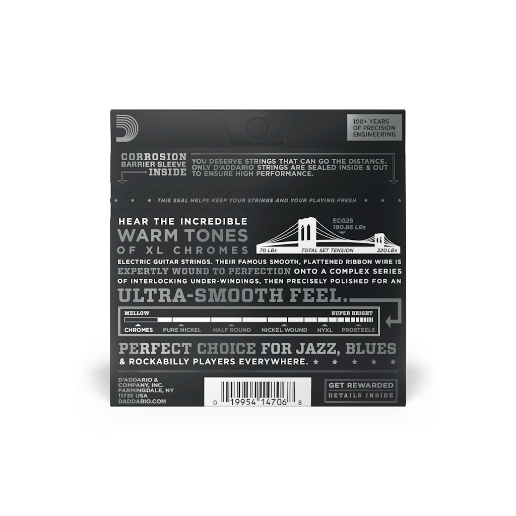 Струни для гітари D'Addario XL Chromes Medium (13-56) (ECG26) - зображення 3