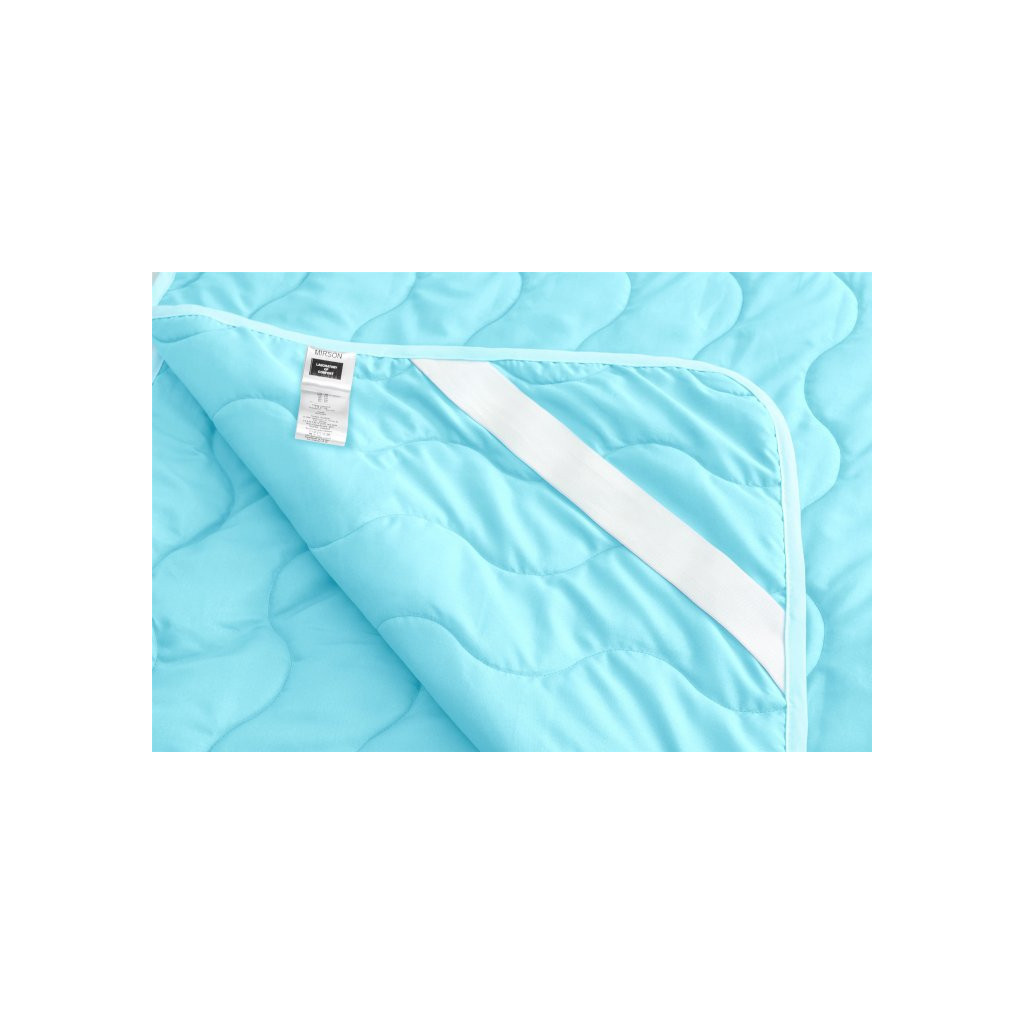 Наматрацник MirSon Eco Light №1725 Silk Air-line на резинці по кутках Blue 200x220 см (2200002890960) - зображення 6