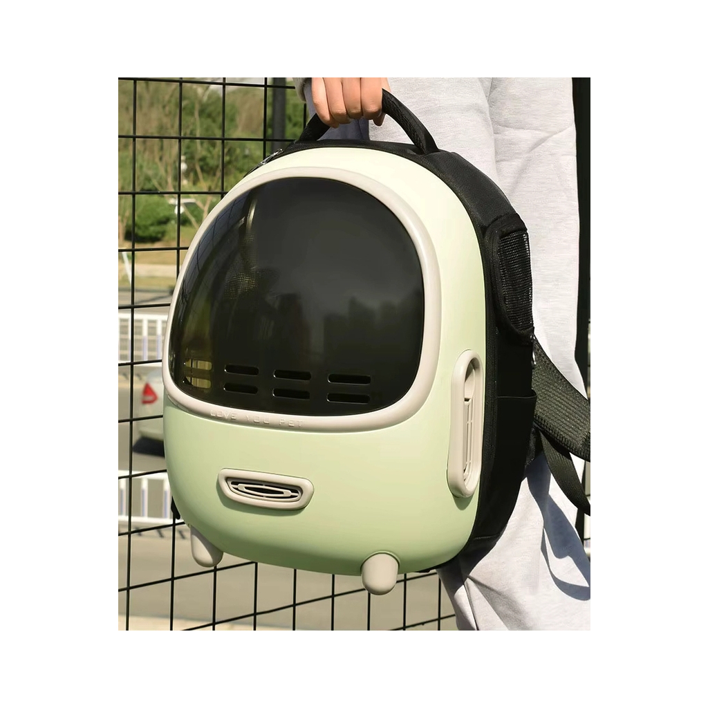 Переноска для тварин Lapka з вентиляцією зелена (PCB-01-G) - зображення 4