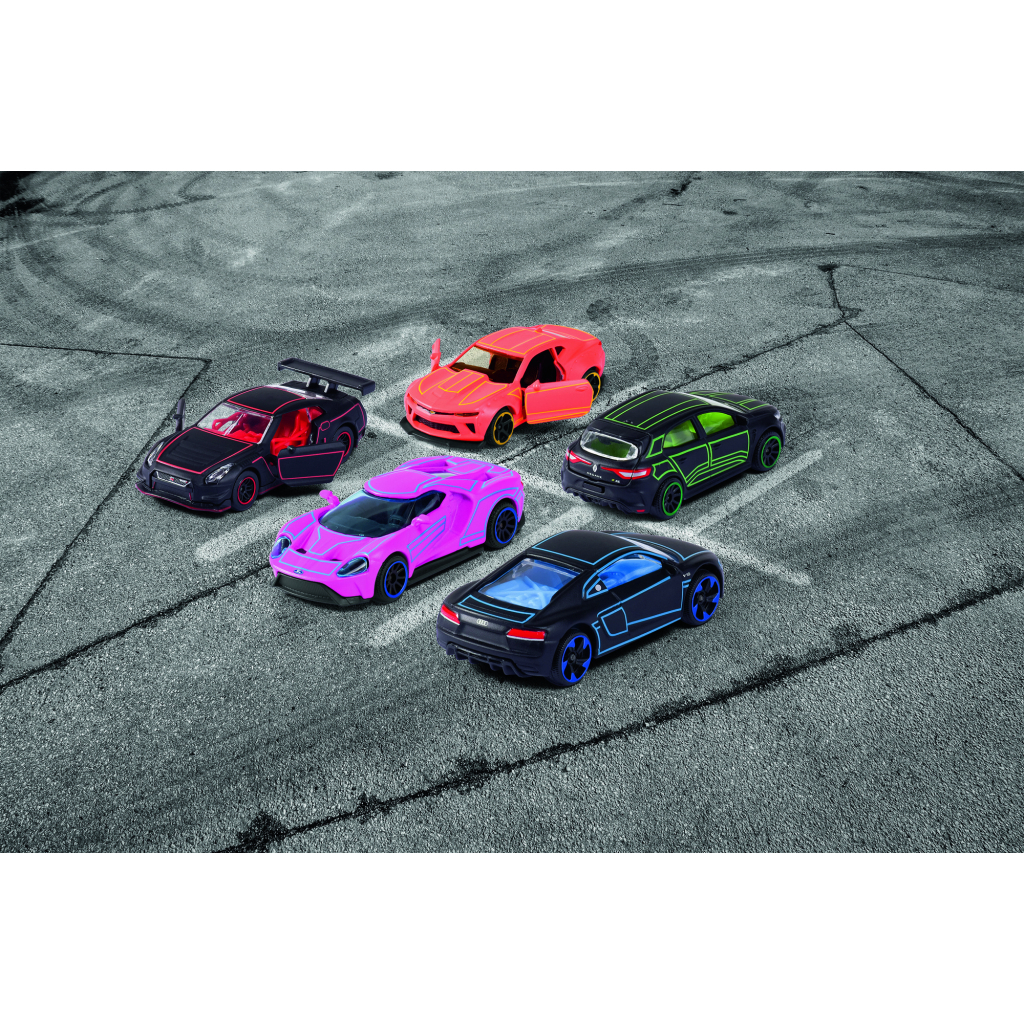 Машина Majorette Набір металевих Яскравий гонщик з неоновими елементами 7.5 см, 5 штук (2053179) - зображення 6