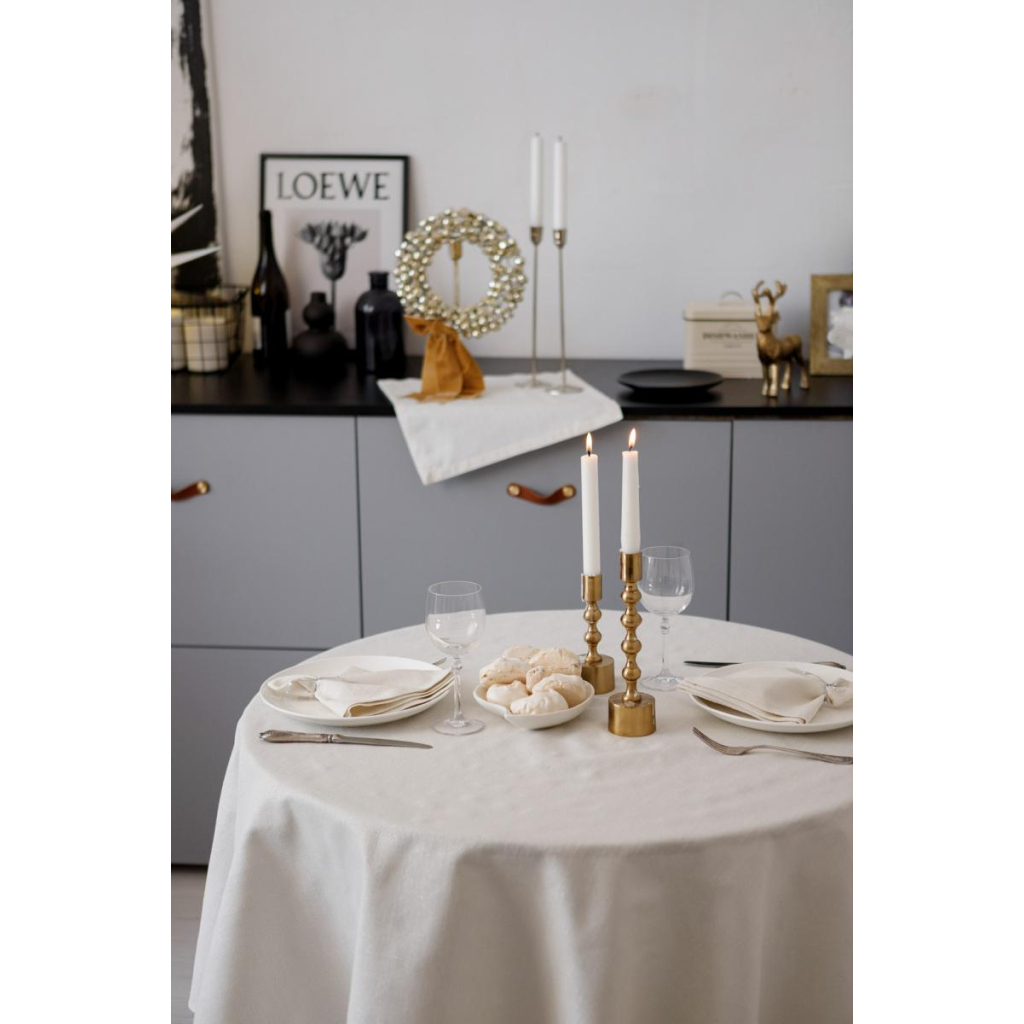 Скатертина Прованс святкова кругла Перлина White Dх180 (037608) - изображение 5