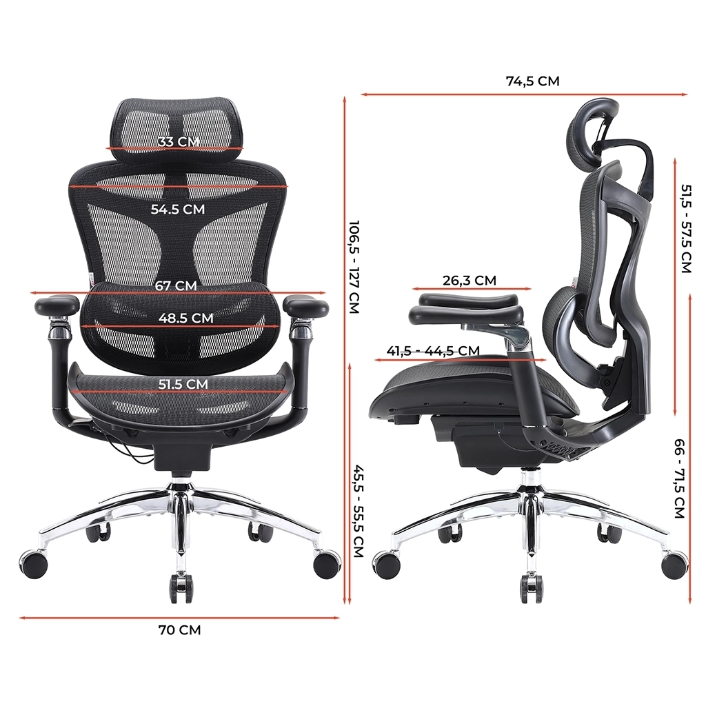 Офісне крісло Sihoo DORO C300 Pro Mesh Black (DORO-C300-PRO-M101) - picture 12