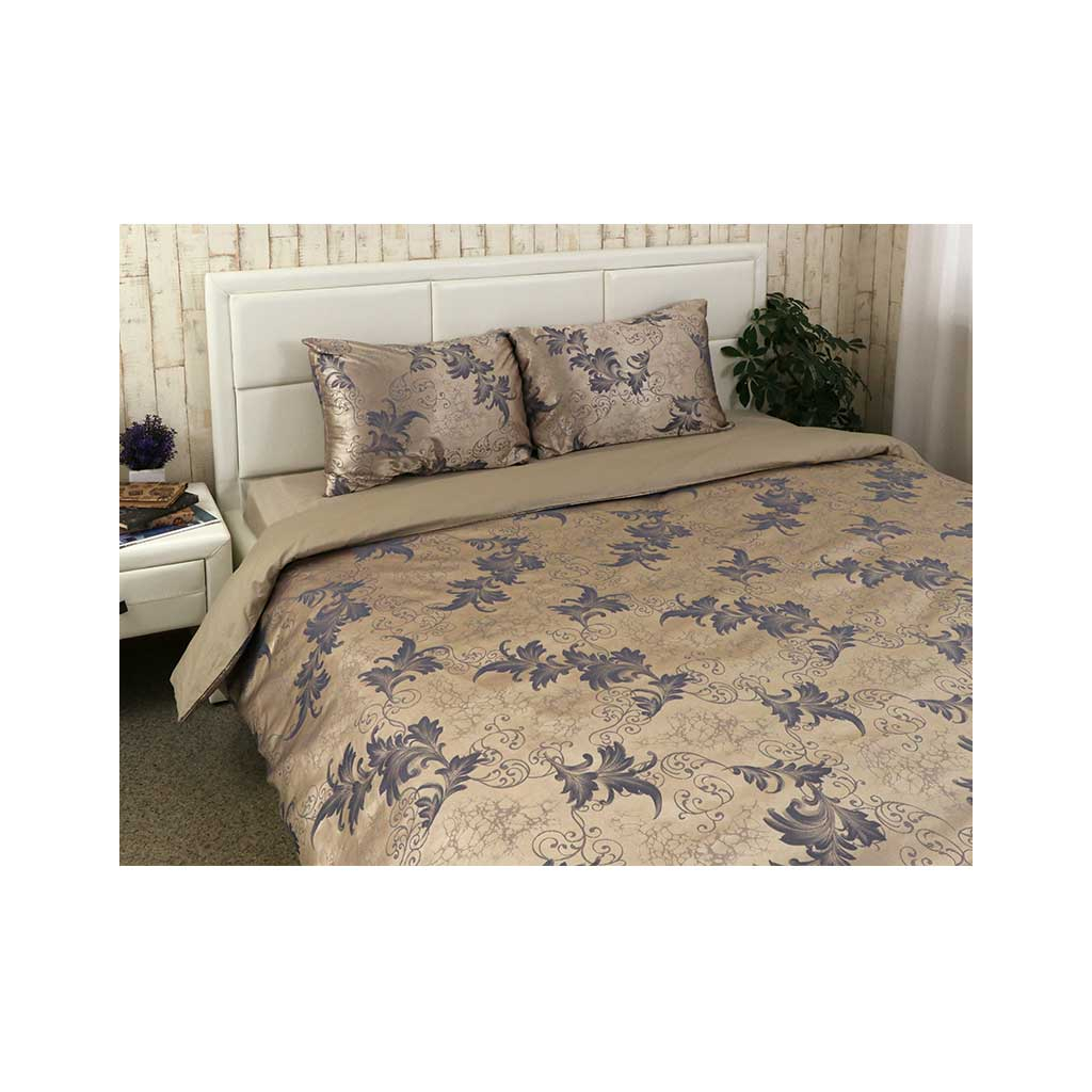 Постільна білизна Руно АЖ Оливкова сатин набивна євро (845.137АЖ_Оливкова) - зображення 1