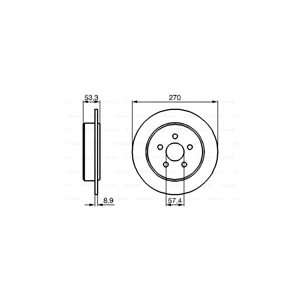 Гальмівний диск Bosch 0 986 478 514 - зображення 5