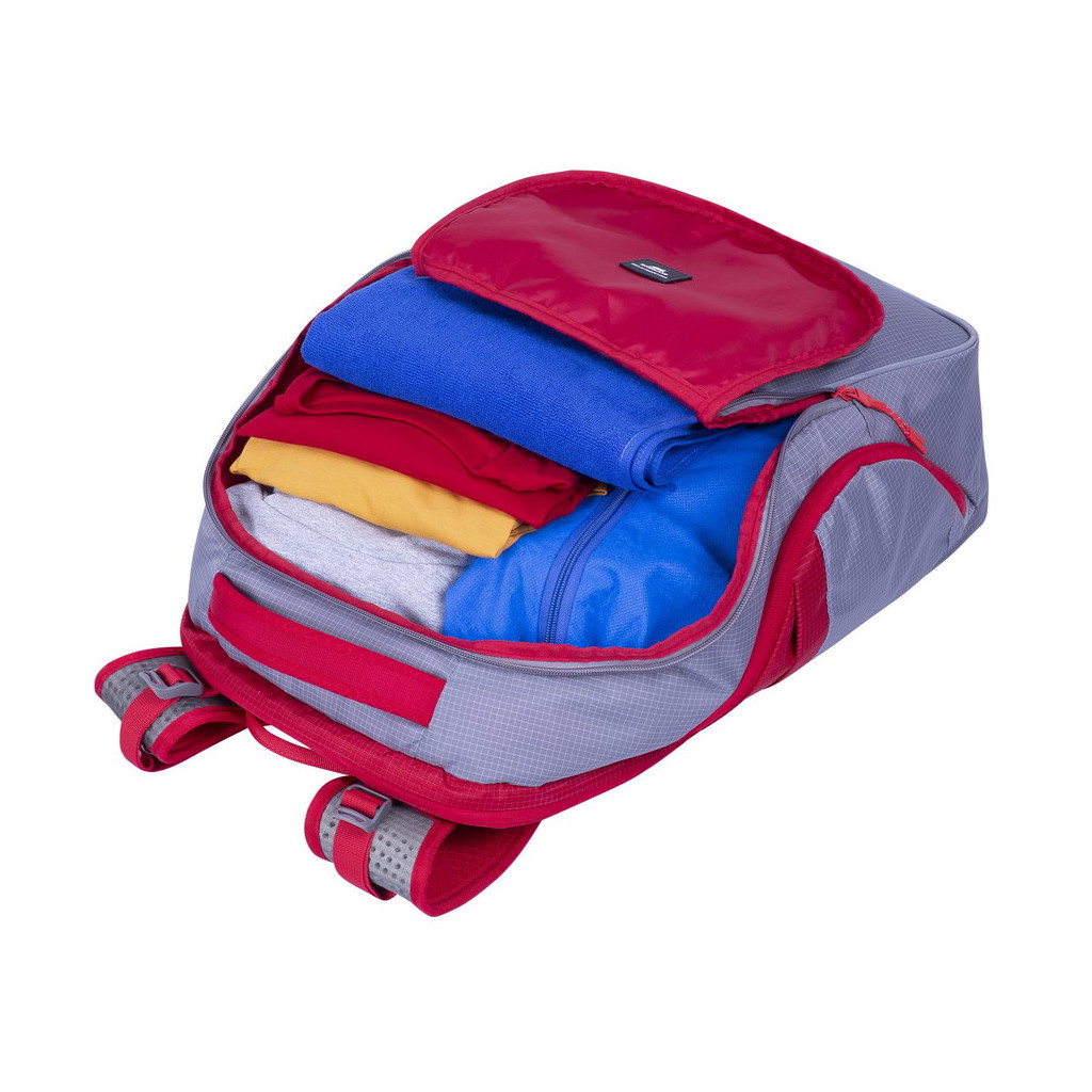 Рюкзак для ноутбука RivaCase 17.3" 5265 Grey/red - зображення 8