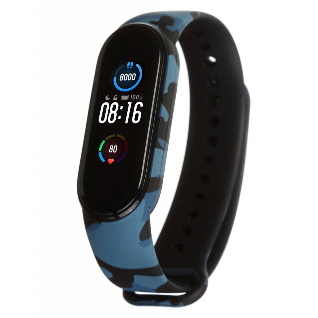 Ремінець до фітнес браслета Armorstandart для Xiaomi Mi Band 5 Khaki Blue (ARM57016) - зображення 1