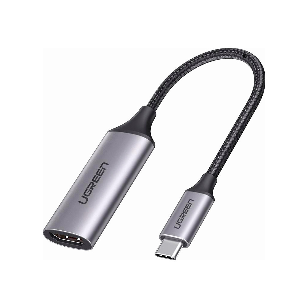 Перехідник USB2.0 Type C to HDMI V2.0 4K60Hz 10cm CM297 gray Ugreen (70444) - зображення 1