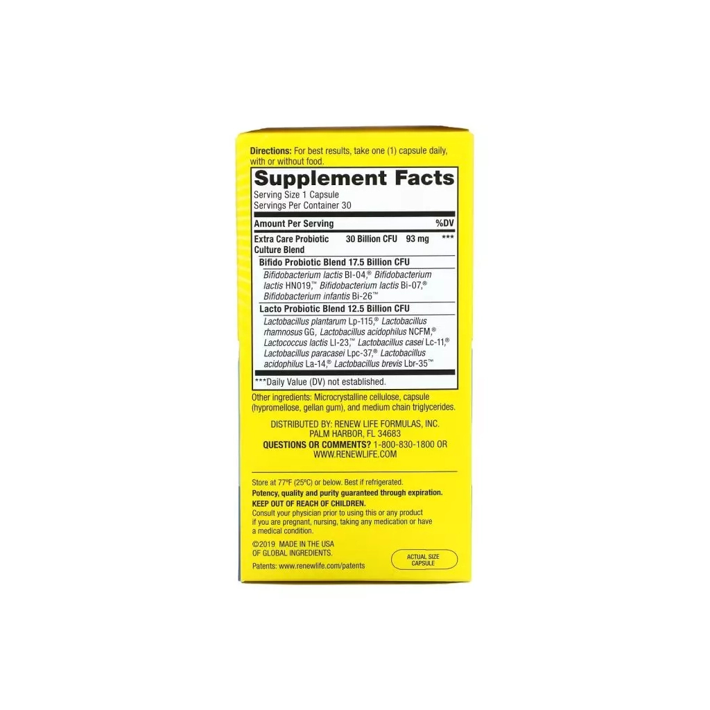 Пробіотики Renew Life 30 мільярдів КУО, Ultimate Flora Extra Care Probiotic (REN-15862) - зображення 2