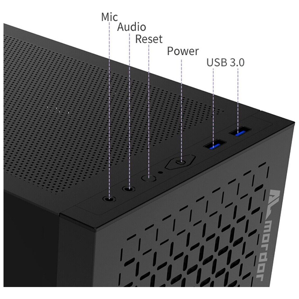Корпус Almordor Sparkle 170M Lite Black (ALS170MMLBK) - зображення 4