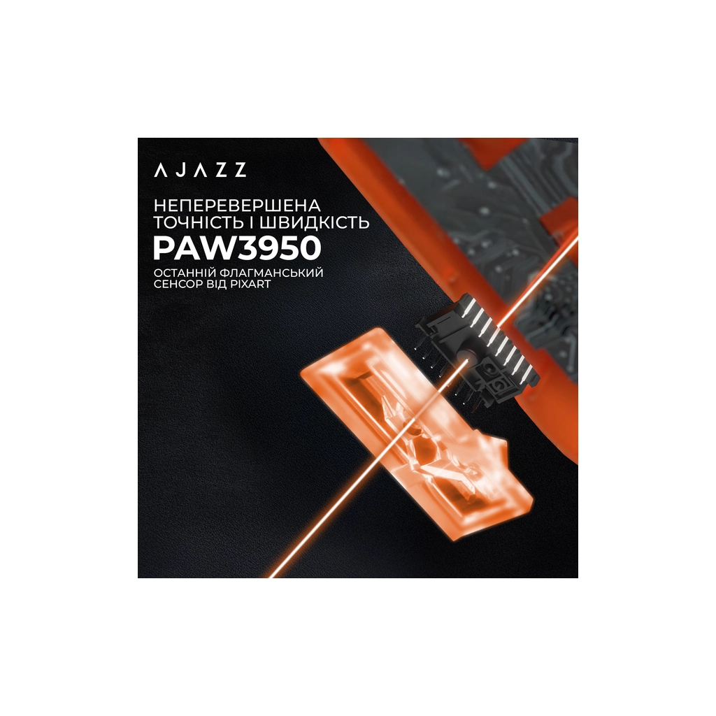 Мишка Ajazz AJ179APEX Wireless/Bluetooth/USB Orange (AJM179-A-O) - зображення 9