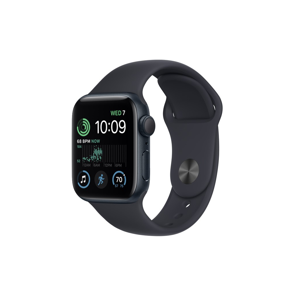 Смарт-годинник Apple Watch SE 2022 GPS 44mm Midnight Aluminium Case with Midnight Sport Band - Regular (MNK03UL/A) - зображення 2