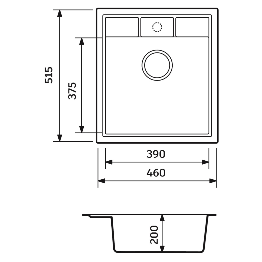 Мийка кухонна Adamant Brick сірий (4824296101204) - зображення 4