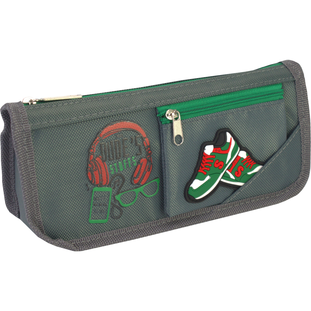 Пенал Cool For School 1 відділення з кишенею на блискавці Сірий (CF87152) - зображення 1