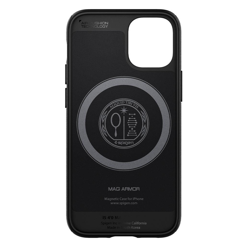 Чохол до мобільного телефона Spigen Apple iPhone 12 Mini Mag Armor, Black (ACS01866) - зображення 9