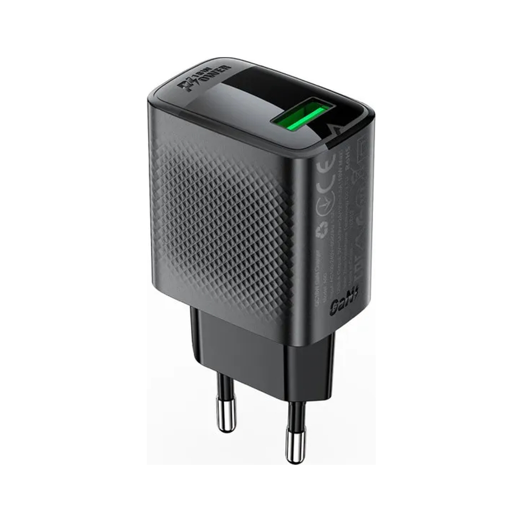 Зарядний пристрій Acefast USB-A 20W + Type-C cable A90 Fast Charger Black (6974316280064) - зображення 5