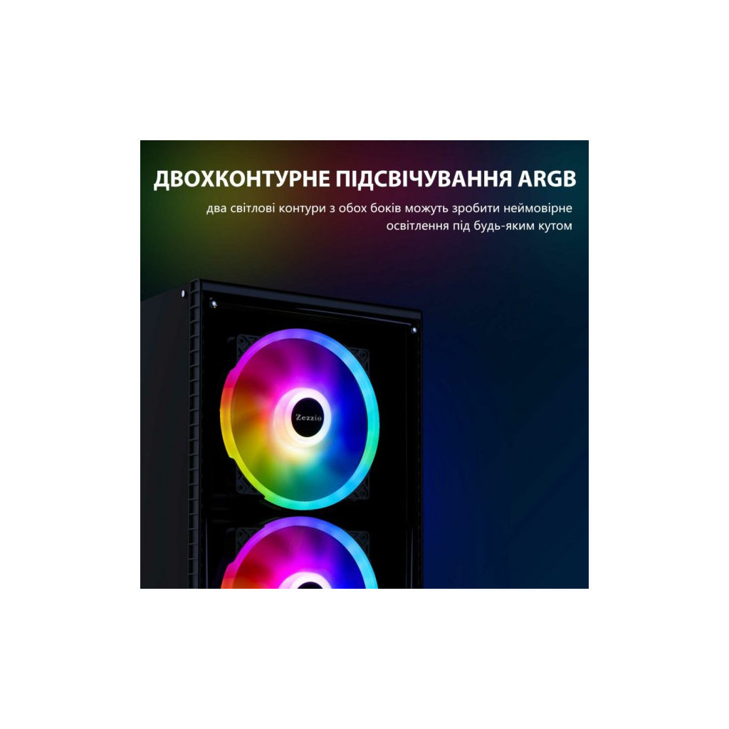 Кулер до корпусу Zezzio ZF-200 FRGB MAX - зображення 3