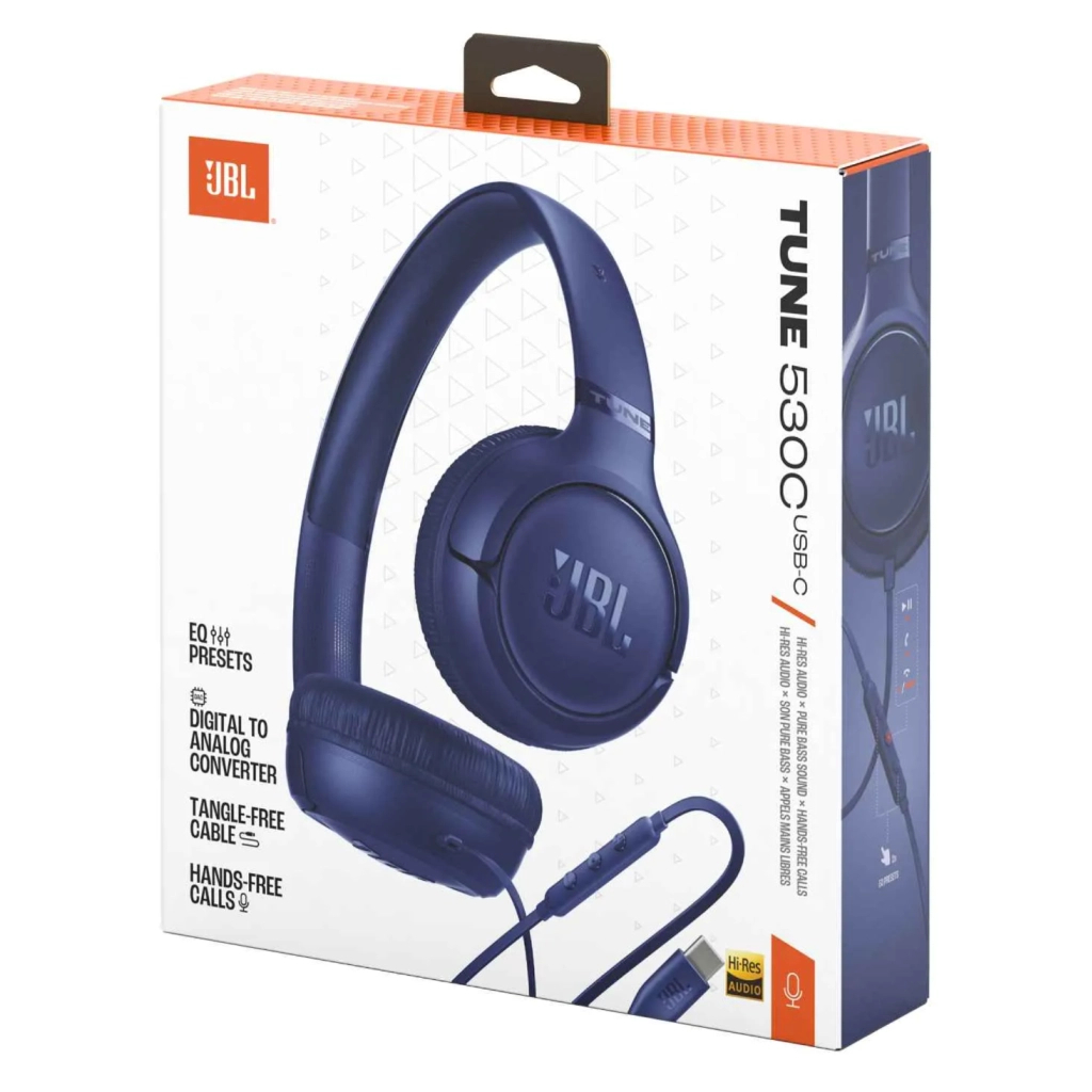 Навушники JBL Tune 530C USB-C Blue (JBLT530CBLU) - зображення 10