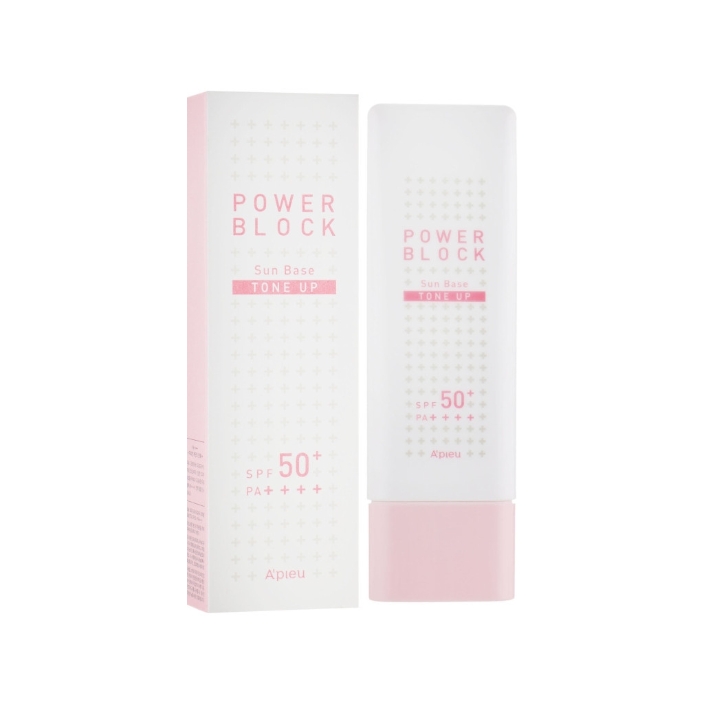 База під макіяж A'pieu Power Block Tone Up Sun Base Pink 50 мл (8809581444089) - изображение 1