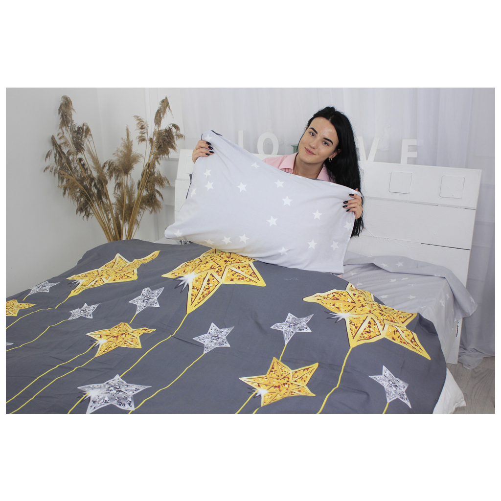 Постільна білизна MirSon Бязь Premium 17-0422 Golden Star King Size (2200002949668) - зображення 4