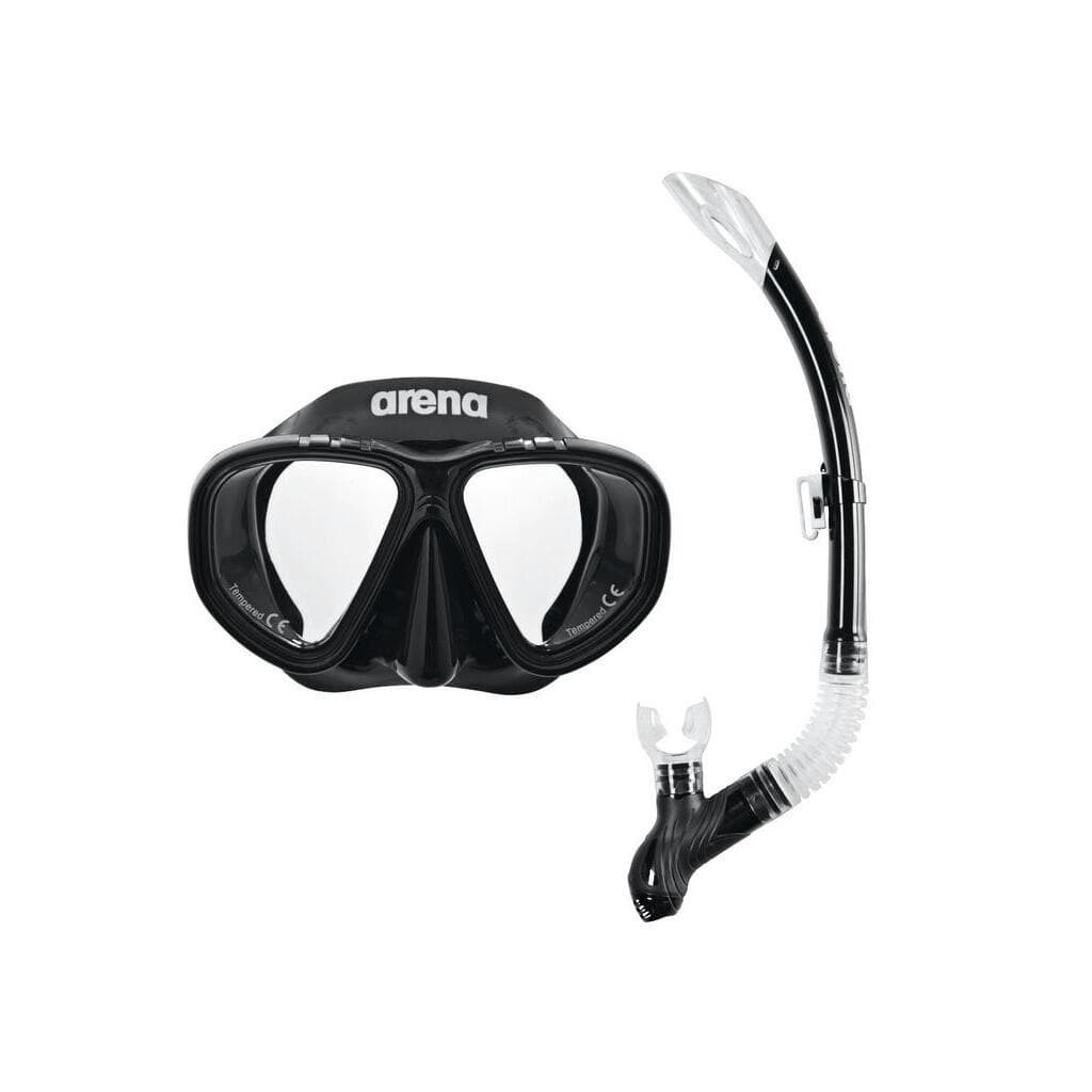 Набір для плавання Arena Premium Snorkeling Set JR 002019-505 маска і трубка чорний Діт OSFM (3468336174371) - зображення 1