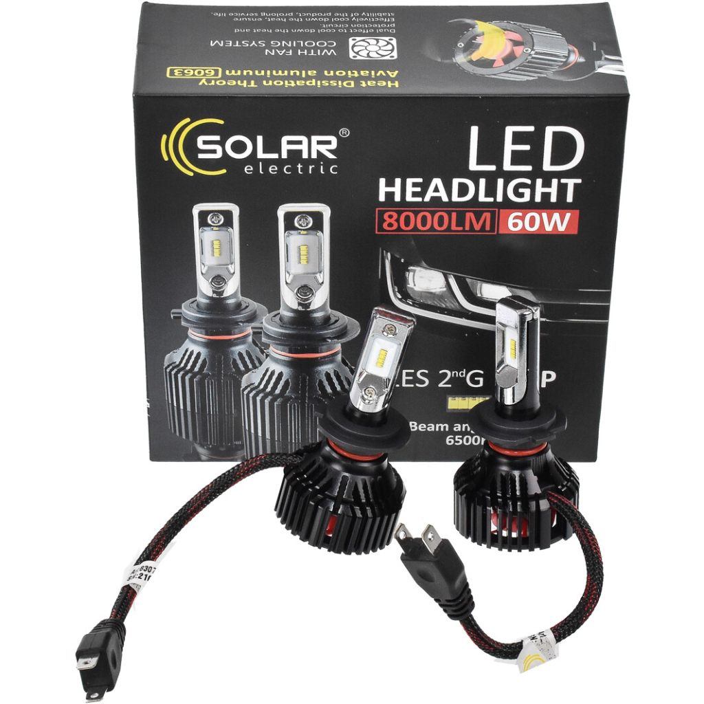 Автолампа SOLAR H7 12/24V 6500K 8000Lm 60W ZES Chip (8307) - зображення 3
