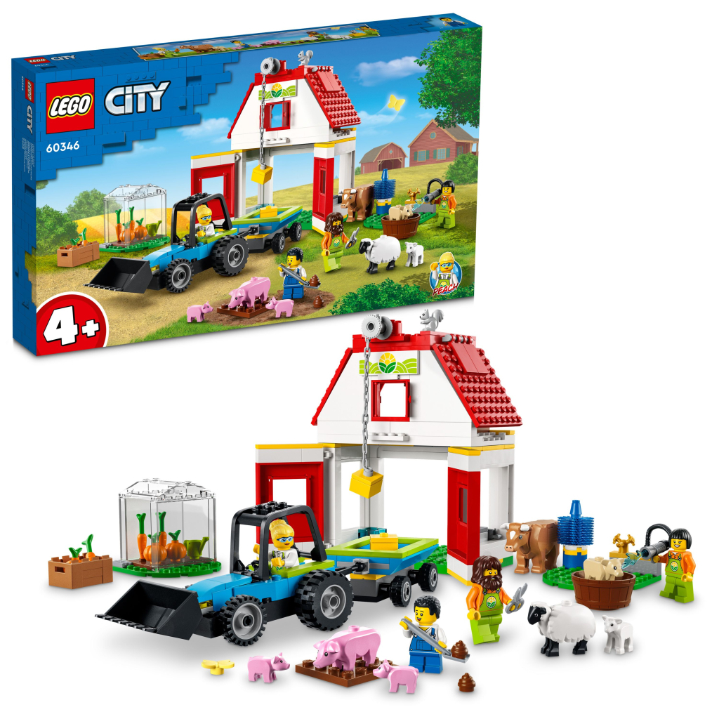 Конструктор LEGO City Farm Тварини на фермі та у хліві 230 деталей (60346) - зображення 2