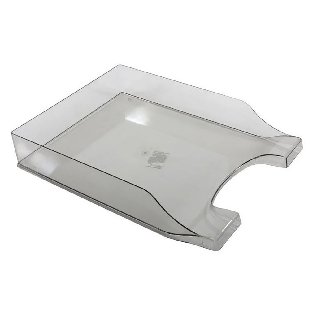 Лоток для паперів Economix горизонтальний Симетрія , пластик димчастий (E31802-17) - зображення 1