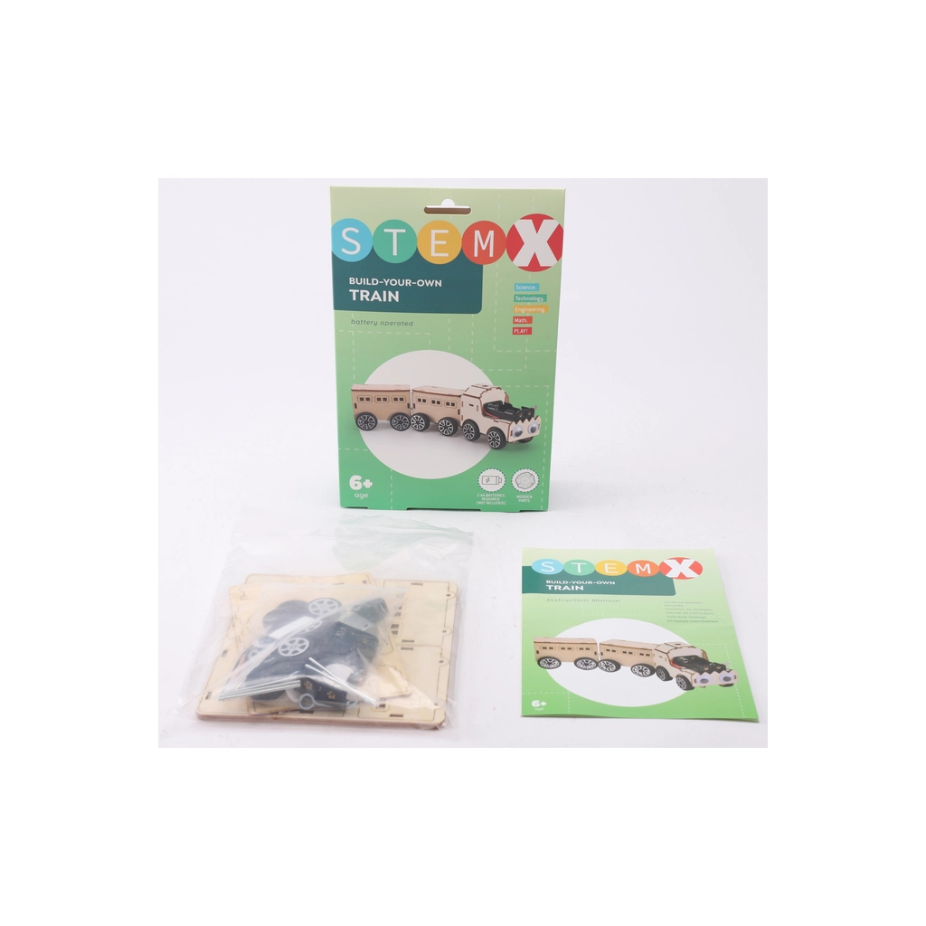 Конструктор Stem Поїзд Дерев'яний на батарейках (3858894673681) - зображення 4