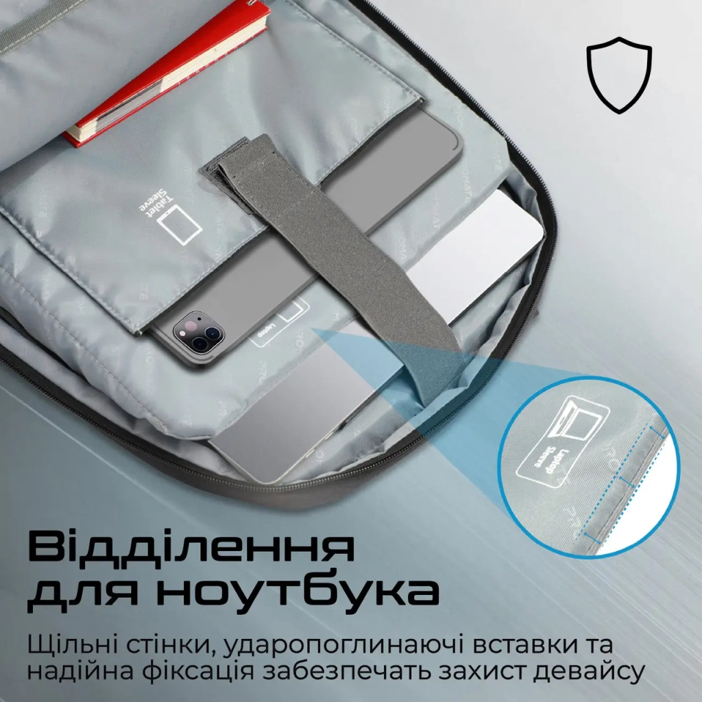 Рюкзак для ноутбука Promate 15.6" Satchel-BP Black (satchel-bp.black) - зображення 4