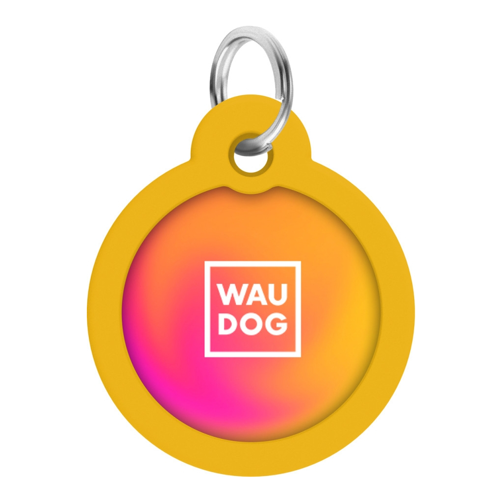 Адресник для тварин WAUDOG Smart ID з QR паспортом "Градієнт помаранчевий", коло 30 мм (230-4035) - зображення 2