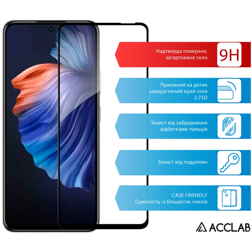 Скло захисне ACCLAB Full Glue Infinix Hot 50 Pro Black (1283126598807) - зображення 3