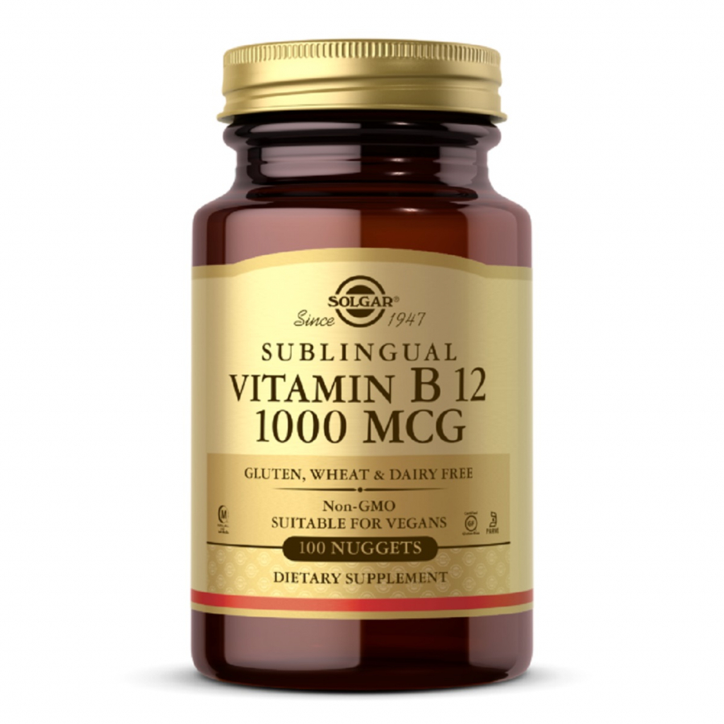 Вітамін Solgar Вітамін В12, сублінгвально, Vitamin B12 1000 мкг, 100 наггет (SOL03229) - зображення 1