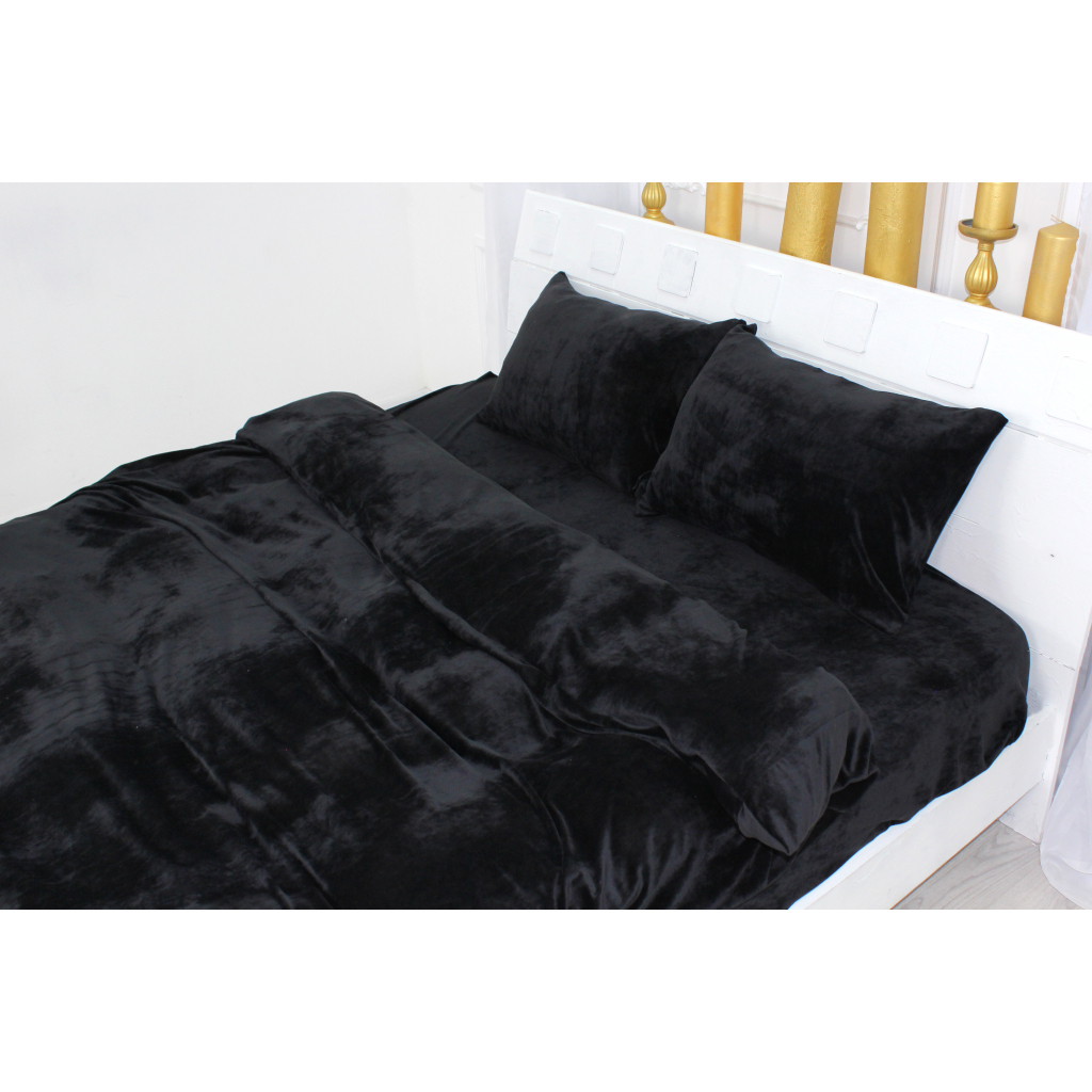 Постільна білизна MirSon Велюр Winter Frost 28-0007 Black Velvet Сімейна (2200004000503) - зображення 2