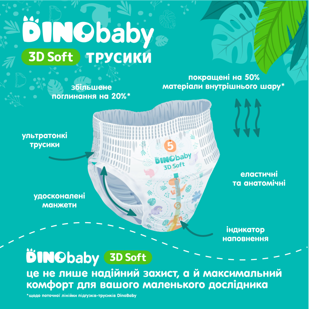Підгузки Dino Baby 3D Soft 4 розмір (7-14 кг) 32 шт (4820204701758) - зображення 5
