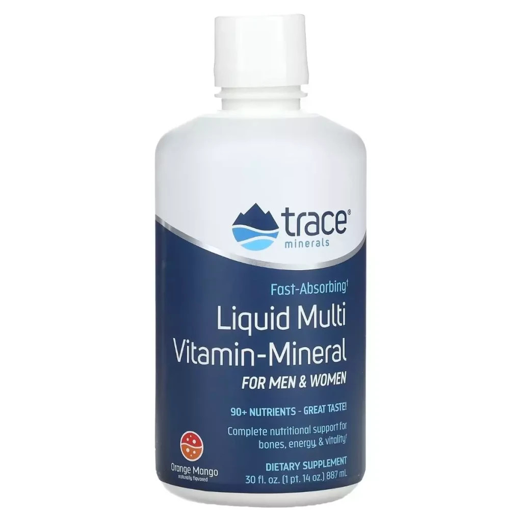 Мультивітамін Trace Minerals Рідкі мультивітаміни та мінерали, смак апельсин та манг (TMR-00082) - зображення 1