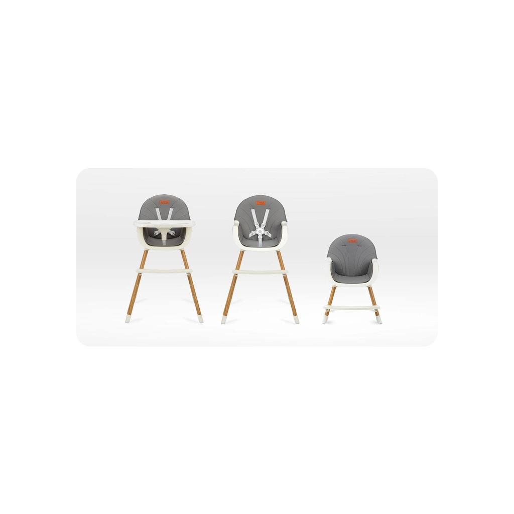 Стілець для годування MoMi Reki 2в1 Grey (KRKA00034) - изображение 2