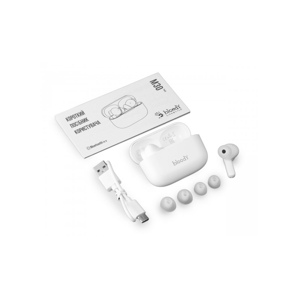 Навушники A4Tech Bloody M30 White - зображення 4