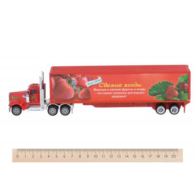 Спецтехніка Same Toy Diecast Тягач с прицепом клубника (SQ80911-2Ut-3) - зображення 2