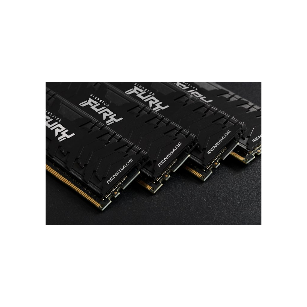 Модуль пам'яті для комп'ютера DDR4 128GB (4x32GB) 3600 MHz Renegade Black Kingston Fury (ex.HyperX) (KF436C18RBK4/128) - зображення 8