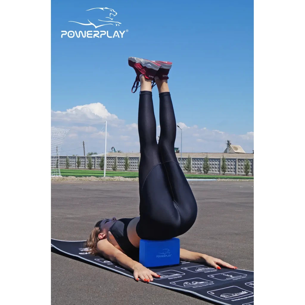 Блок для йоги PowerPlay 4006 Yoga Brick Синий (PP_4006_Blue_Yoga_Brick) - зображення 8