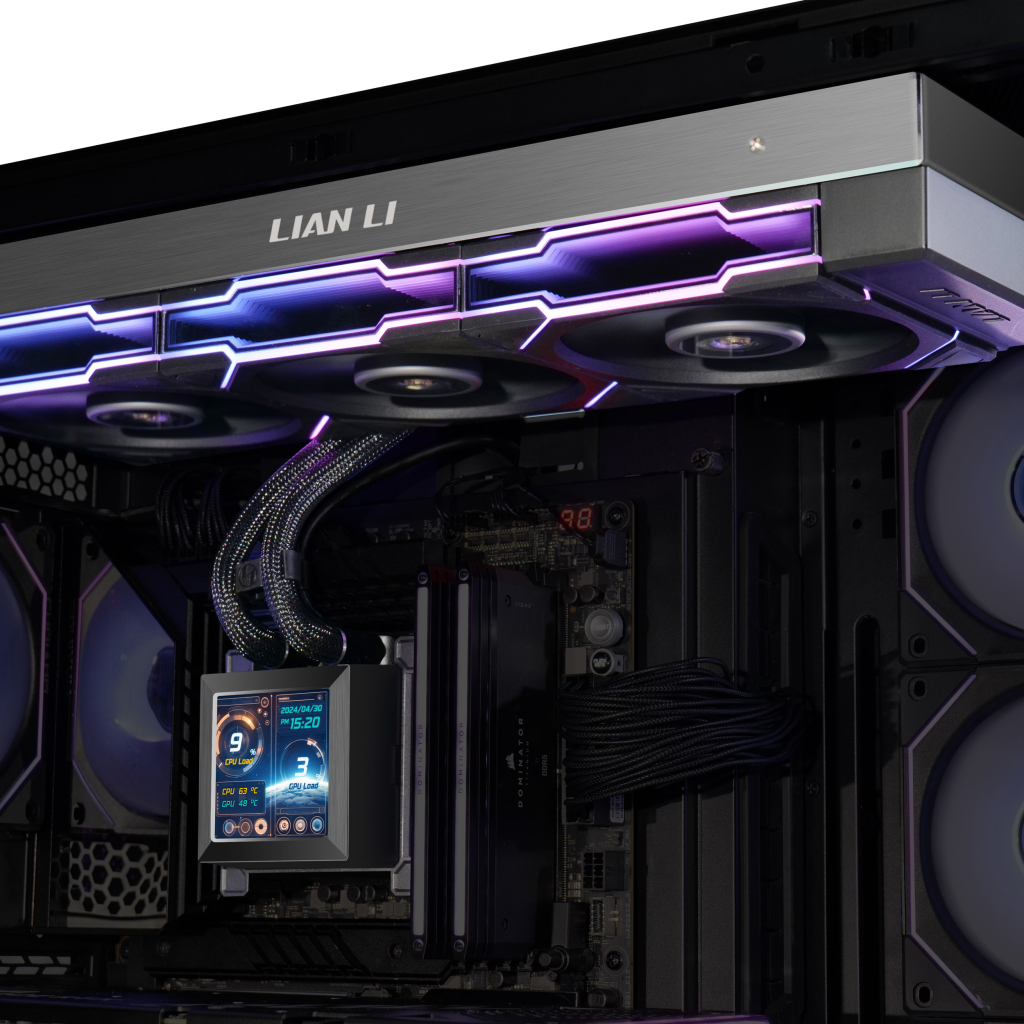 Система рідинного охолодження Lian Li HydroShift LCD 360TL, Black (G89.GHSLCD36TB.00) - зображення 5